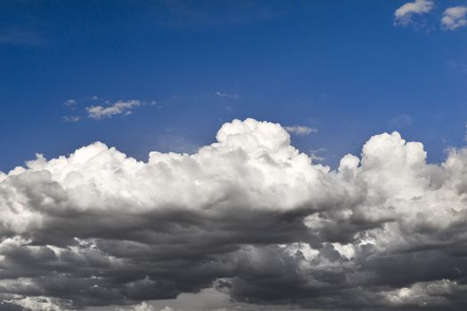 White clouds in blue sky