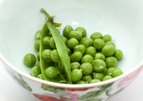 Green pea in the cup
