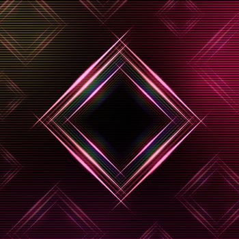 abstract purple background with shining multicolored squares and lights