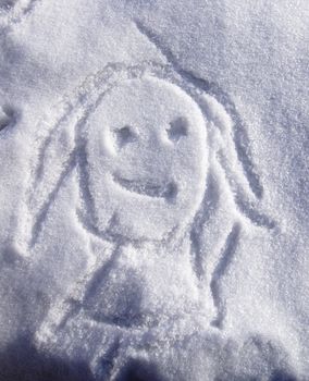 Drawn in the snow girl