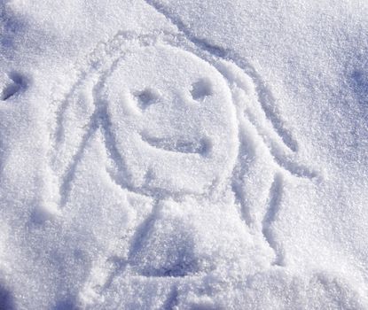 Drawn in the snow girl