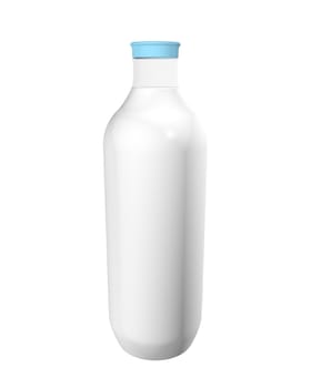 Full bottle of milk isolated on white background