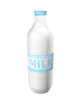 Full bottle of milk with label MILK