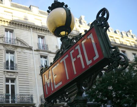 sign for paris metro