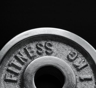 Strenght equipment with fitness text