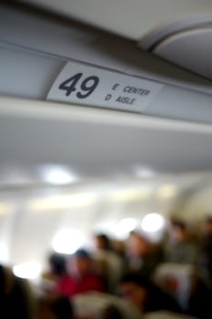 interior view of airplane