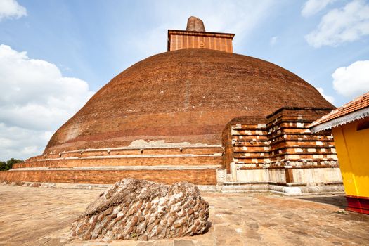 the stupa in the ruins of jetavana monastery anuradhapura sri lanka