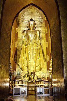 kotama, one of the standing buddha in a nada temple, bagan, myanmar