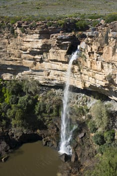 Nieuwoudtville waterfall on the Bokkeveld Plateau in South Africa