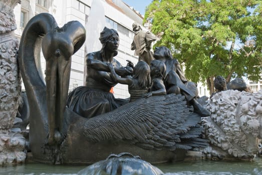 Marriage Carousel (Ehekarussell), fountain in the center of Nuremberg, Germany