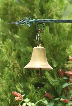 small golden bell in the garden