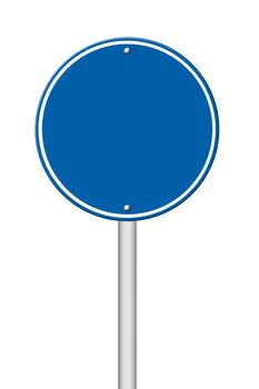 blank circle sign on white background