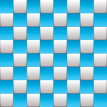 Blue and white squares on a seamless checkered background