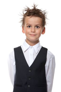 Punk boy isolated on a white background