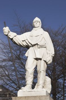 Statue to Robert Falcon Scott, the famous antarctic explorer, in Christchurch, New Zealand