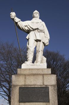 Statue to Robert Falcon Scott, the famous antarctic explorer, in Christchurch, New Zealand