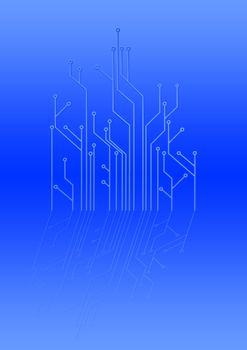 High quality Illustration of an abstract microcircuit