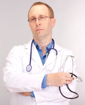 Medical doctor with stethoscope 