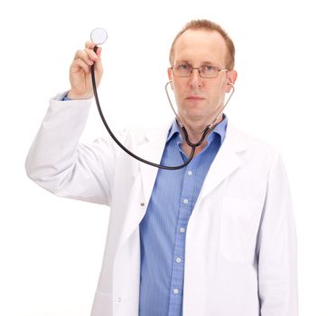 Medical doctor with stethoscope