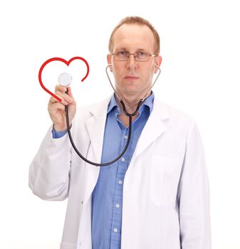 Medical doctor with stethoscope