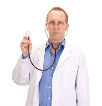 Medical doctor with stethoscope