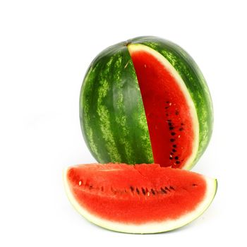 watermelon slice isolated on white