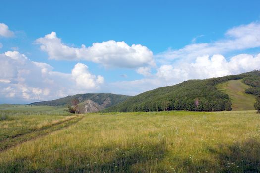 Beautiful summer landscape with mountains 