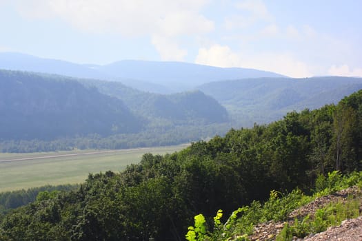 Beautiful summer landscape with mountains