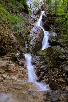 One of the many waterfalls in the Slovakian paradise natural park