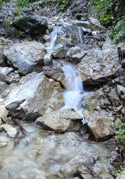 One of the many crystal clear brooks in the Slovakian paradise natural park