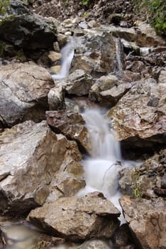 One of the many waterfalls in the Slovakian paradise natural park