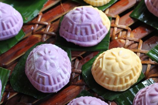 A traditional Chinese glutinous cakes (ang-ku-kueh)