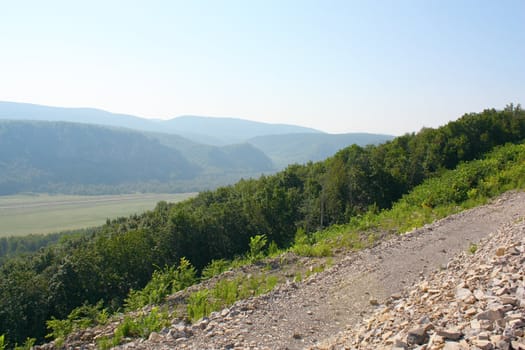 Beautiful summer landscape with mountains