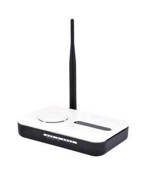 white  router on a white background