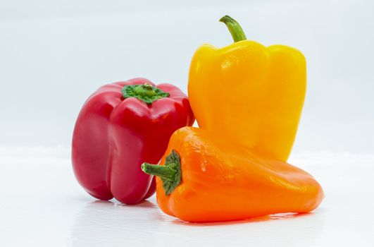 Yellow, Orange and Red Baby Bell Peppers