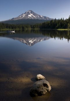 Mountain Lake called Trillium near Mount Hood