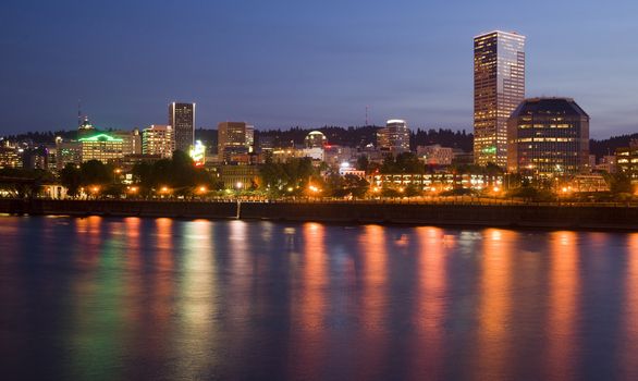 Portland Oregon across the Willamette River