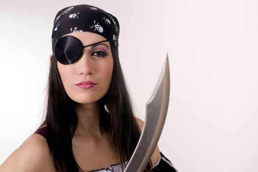 A pirate woman with her blade
