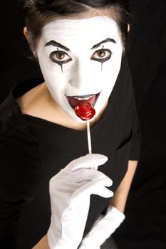 Mime enjoys a sweet snack