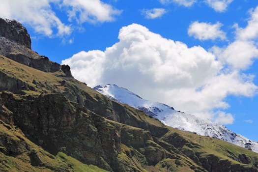 Image of beautiful landscape with Caucasus mountains