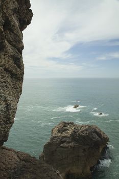 Ocean view from Cliff, Nazare, Portugal