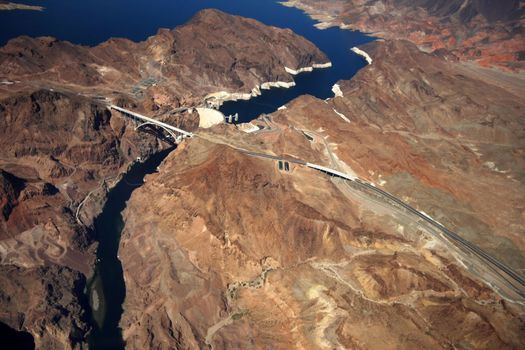 CLARK COUNTY, NV. - 21 SEPTEMBER 2011: The Hoover Dam when completed in 1939 was the world's largest hydroelectric power generating station & largest concrete structure. 21 september 2011 USA, NV.