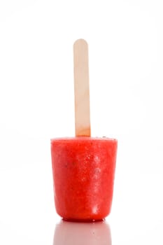 watermelon popsicle on white background