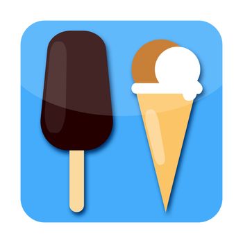 Ice cream icon illustration isolated on white background