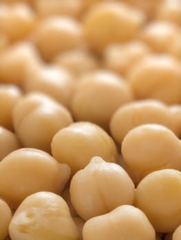 close up of a heap of chickpeas