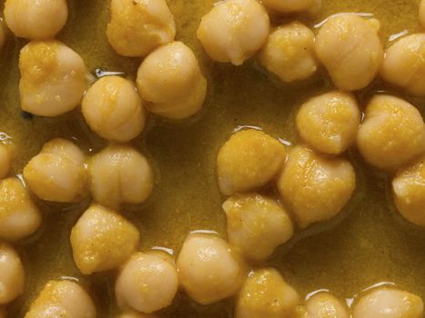 close up of chickpea curry food background