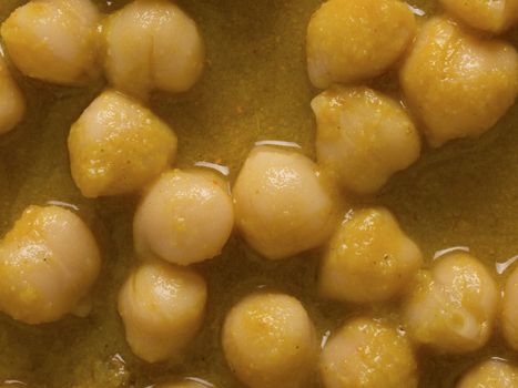 close up of chickpea curry food background