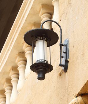 ancient lantern on the wall