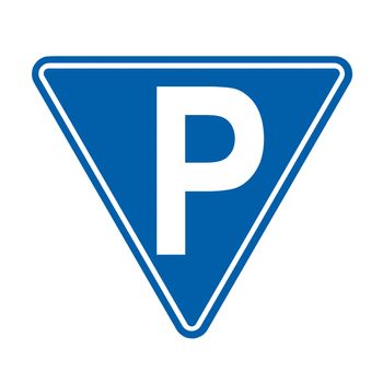 parking sign on white background
