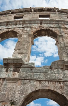 Roman amphitheater in Pula, Croatia